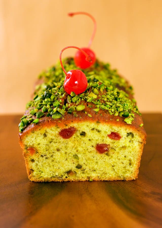 Pistachio loaf cake stock image. Image of sweet, food 13349311