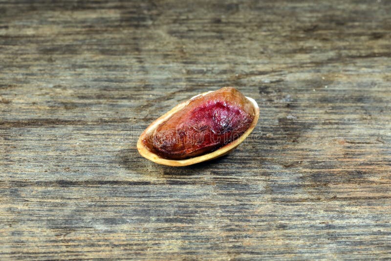 Pistachio Nuts Shell on Rustic Wood Stock Image Image of salt