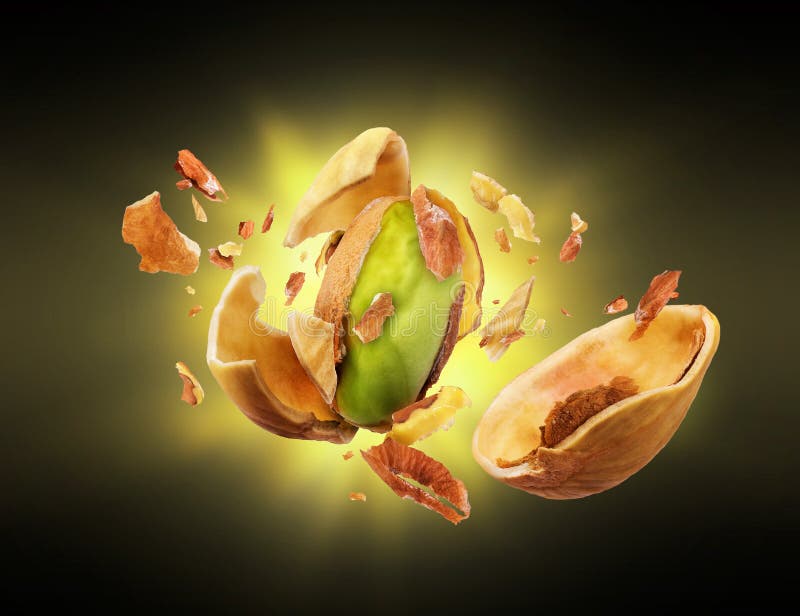 Pistachios is Torn To Pieces Isolated on White Background Stock Image Image of pistachios