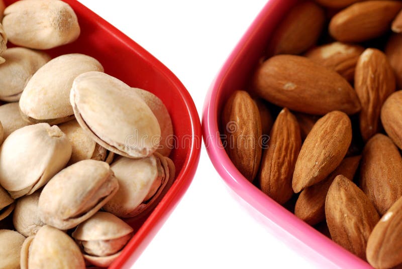 Pistachios and Almonds stock photo. Image of bowl, nutritious 14828344