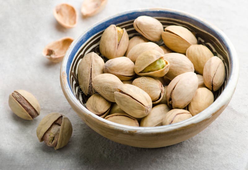 Pistachios In Ceramic Bowl Royalty Free Stock Photography Image 24803187