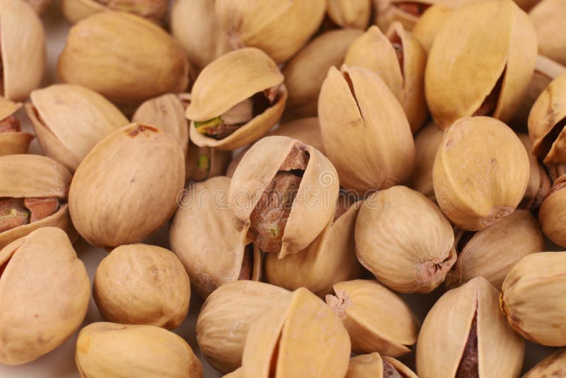 Pistachios are Delicious Nuts. Lots of Healthy Eating Nuts Stock Image