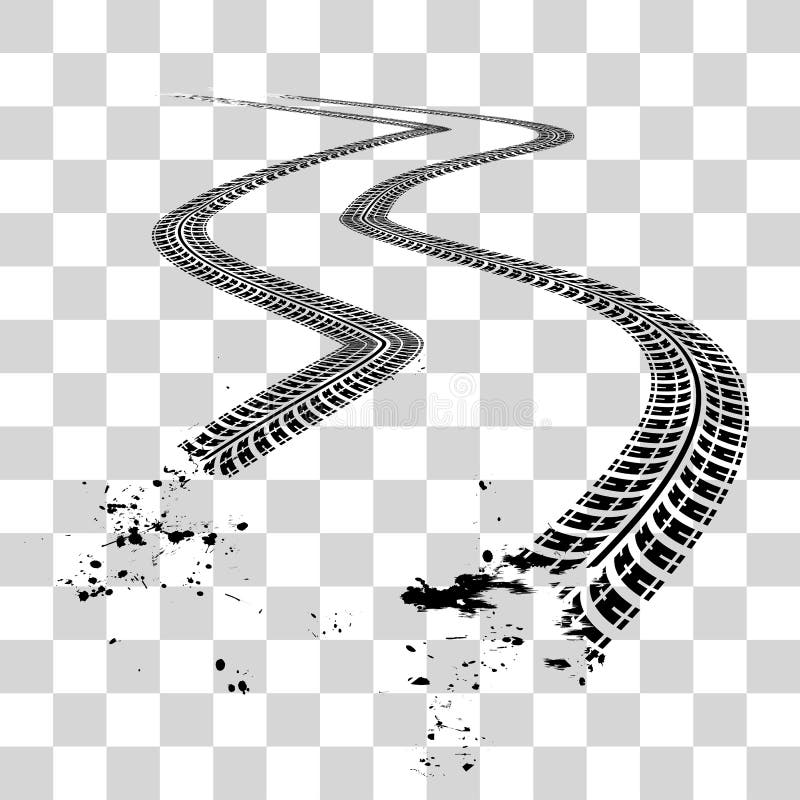 Piste della gomma illustrazione vettoriale Piste della gomma illustrazione vettoriale