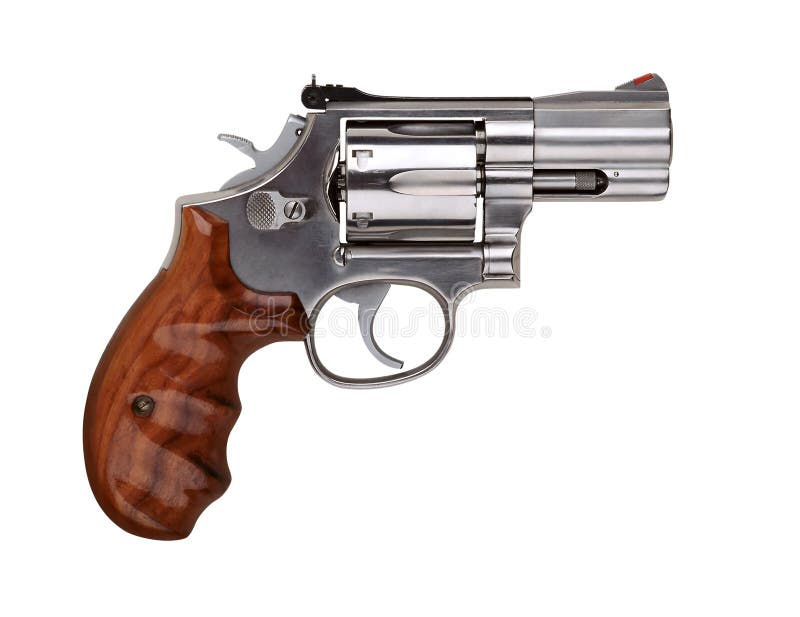 Pistol on white background stock photos