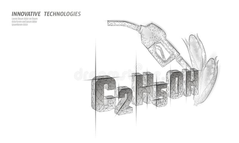 Pistola del combustibile biologico del cereale di formula dell'etanolo Concetto di eco di biotecnologia di chimica di scienza C2H royalty illustrazione gratis Pistola del combustibile biologico del cereale di formula dell'etanolo Concetto di eco di biotecnologia di chimica di scienza C2H royalty illustrazione gratis