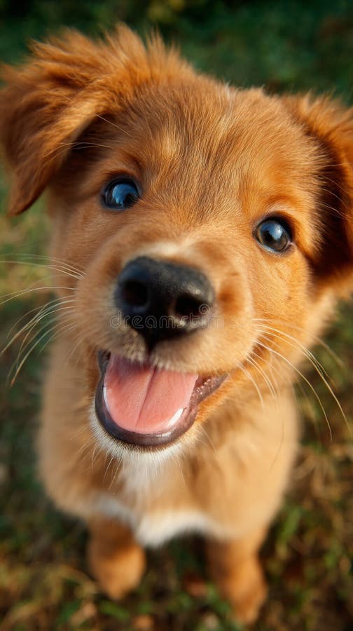 Pistolet czarny Brown Fluffy Puppy ilustracji