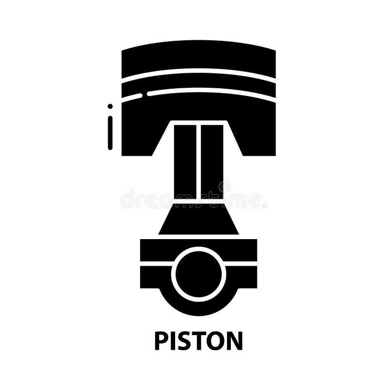 Piston Icon, Linear Isolated Illustration, Thin Line Vector,  Design