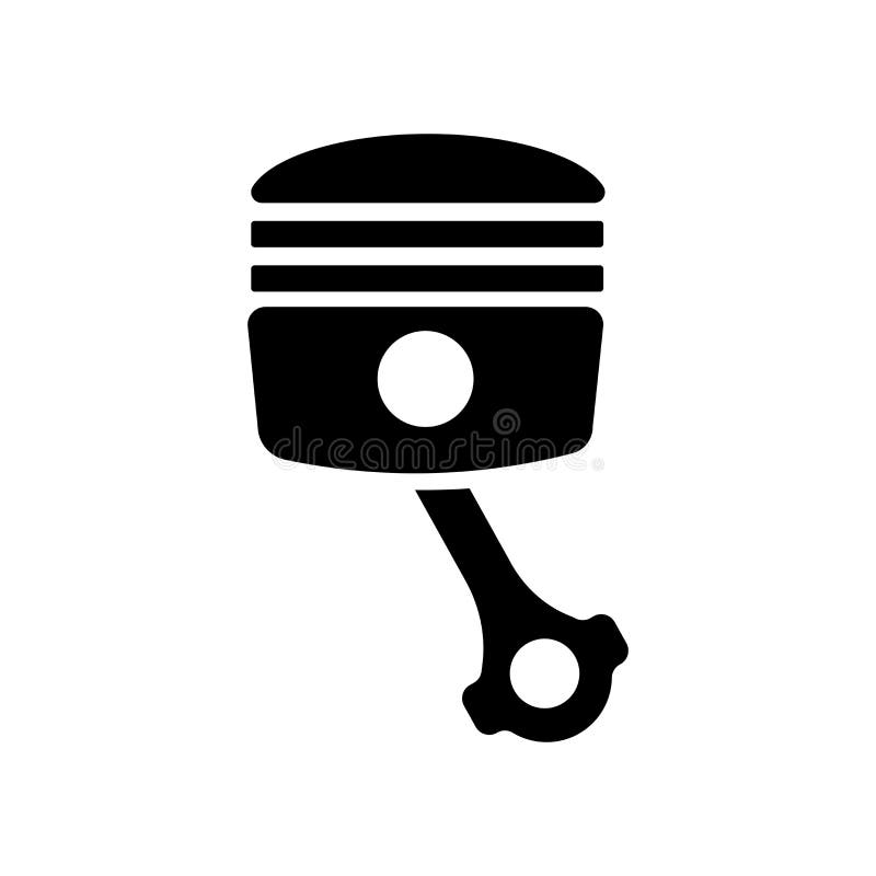 Piston Icon Vector Sign and Symbol Isolated on White Background Stock