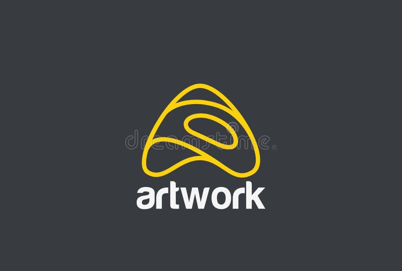 Pisze list loga projekta wektor Liniowego Medialny Technolo royalty ilustracja