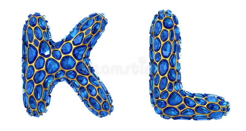 Pisze list ustalonego K, L robi? realistyczny 3d odp? aca si? b?? kitnego diament Kolekcja Diamentowy abecad? o ilustracji