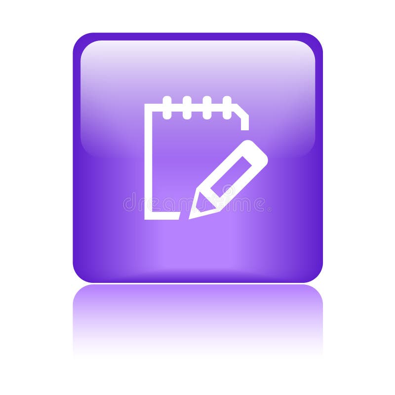 Pisze notepad ikony sieci guziku ilustracji