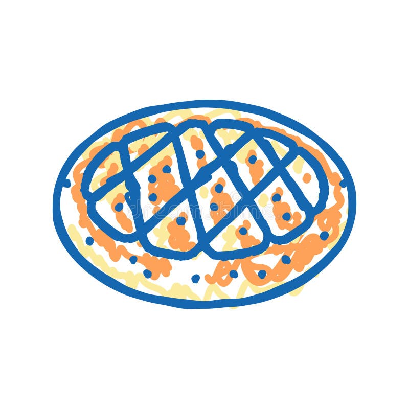 Pita pane turco icona della cucina illustrazione di stock