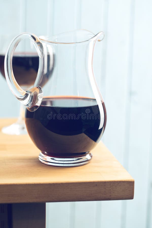 Pitcher of red wine stock image. Image of bordeaux, pitcher 51775681