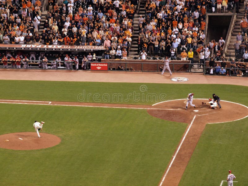 Catcher Throws To Second with Runner Trying Steal Editorial Stock Photo