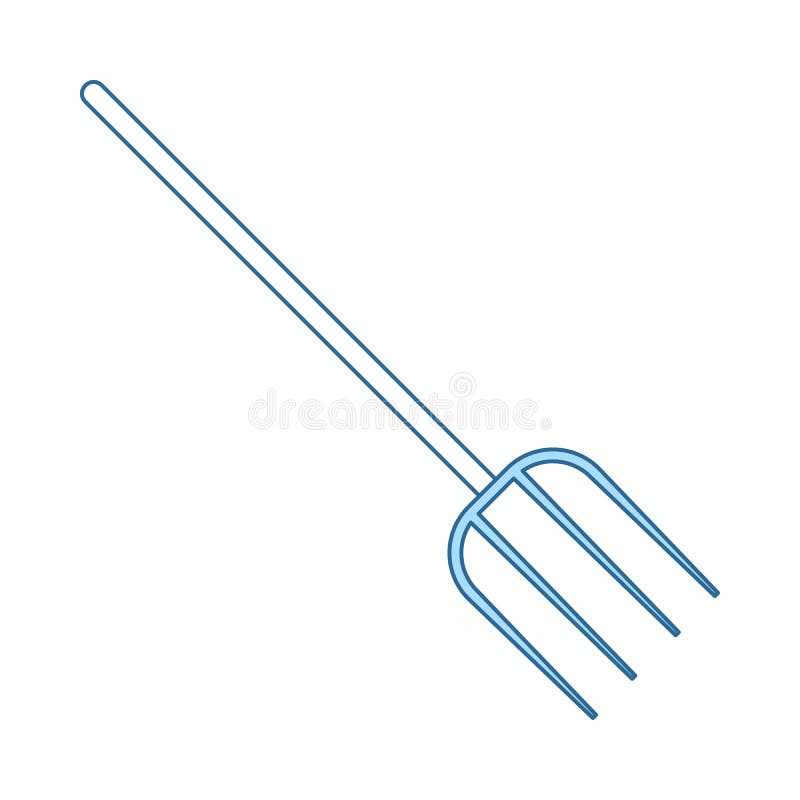 Pitchfork Icon In Flat Style Isolated On Background. For Your Design