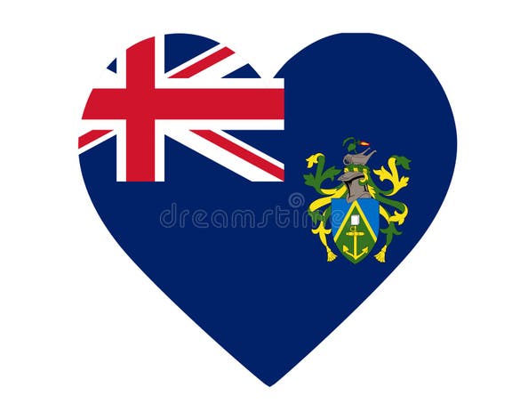 Pitcairn Islands Flag National Oceania Emblem Heart Icon Vector Stock ...