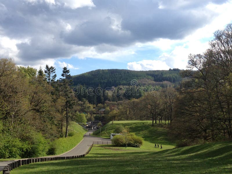 Pitlochry Valley stock image. Image of village, path 90145961