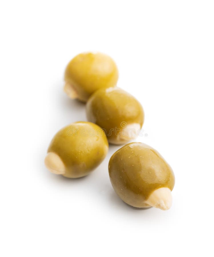 Pitted Green Olives Stuffed with Almonds Stock Photo Image of healthy