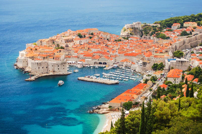 Pittoreskt ursnyggt landskap av Dubrovnik, Kroatien arkivfoton Pittoreskt ursnyggt landskap av Dubrovnik, Kroatien arkivfoton