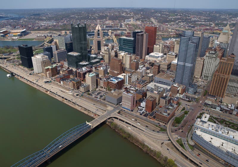 Pittsburgh Pennsylvania Aerial royalty free stock images