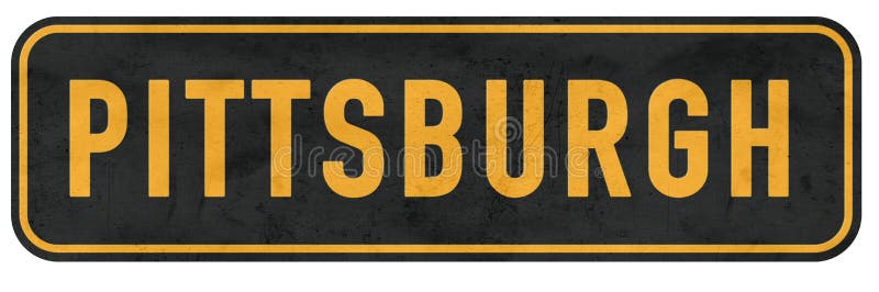 Pittsburgh Street Sign in Steelers Colors NFL