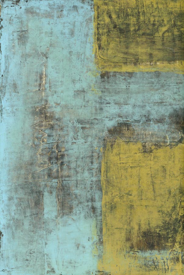 Pittura astratta blu e gialla royalty illustrazione gratis Pittura astratta blu e gialla royalty illustrazione gratis
