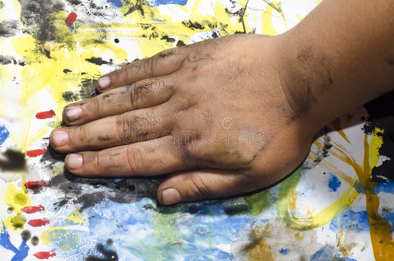 Pittura della mano fotografia stock Pittura della mano fotografia stock