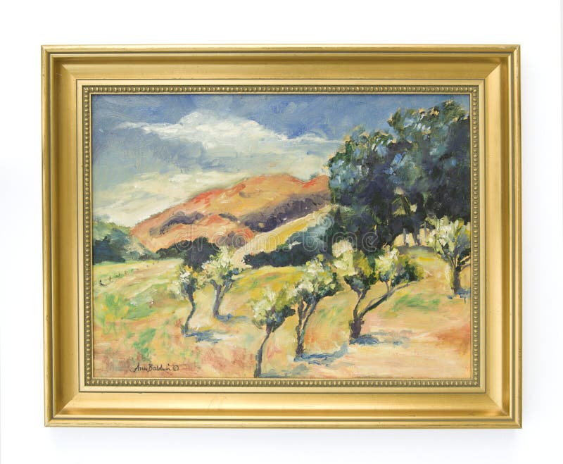 Pittura a olio del paesaggio fotografie stock libere da diritti Pittura a olio del paesaggio fotografie stock libere da diritti
