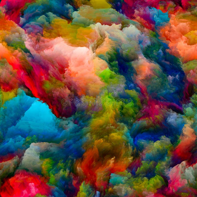 Pittura spessa variopinta illustrazione vettoriale