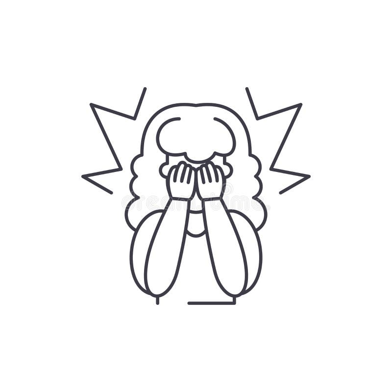 Pity line icon concept. Pity vector linear illustration, symbol, sign vector illustration Pity line icon concept. Pity vector linear illustration, symbol, sign vector illustration