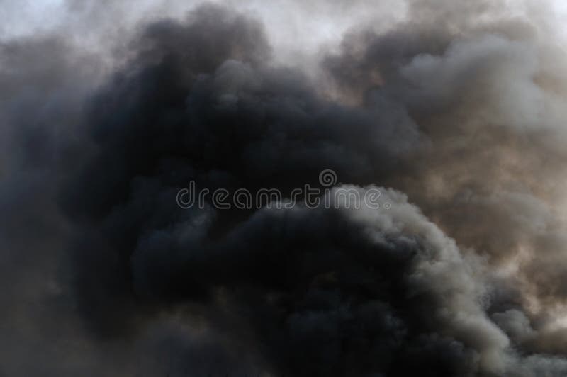 Rising smoke plume from an explosion. pollution. Rising smoke plume from an explosion. pollution