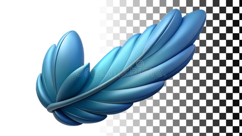 Piume morbide piume di uccelli piuma di luce piuma di luce png immagine trasparente Generative AI illustrazione di stock