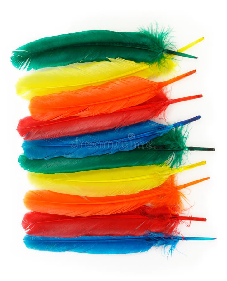 Piume colorate fotografia stock