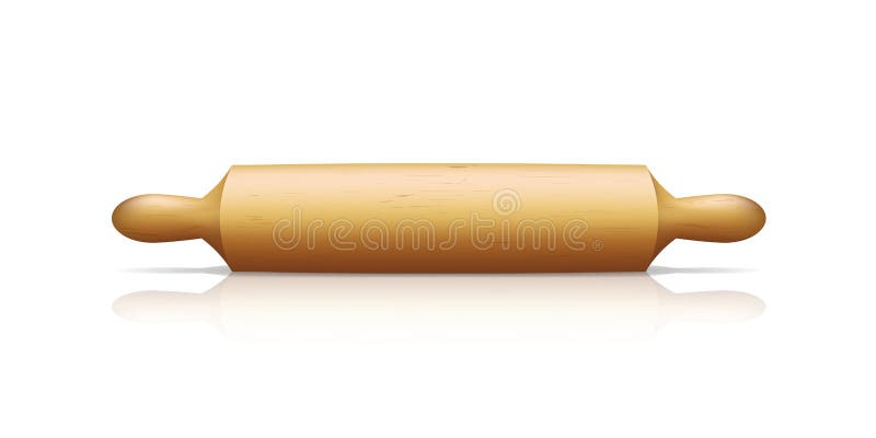 Pivot de rulare din lemn, detaliat în mod realist. vector stock illustration