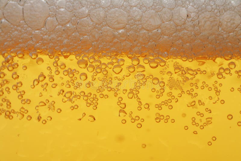 Detail of a beer in a glass. Detail of a beer in a glass
