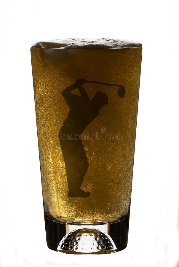 Piwnego szkła golfista