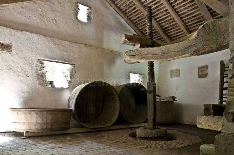 Old European wine making cellar. Old European wine making cellar