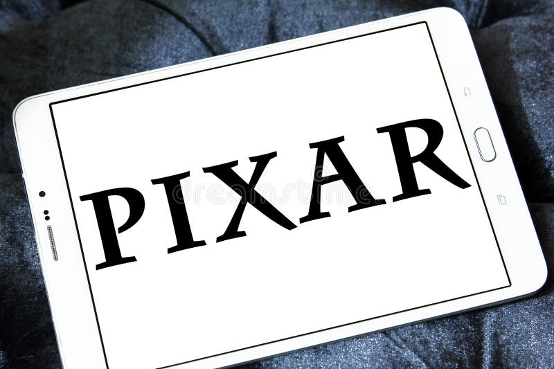 Logo of the American computer animation film studio pixar on samsung tablet. Logo of the American computer animation film studio pixar on samsung tablet