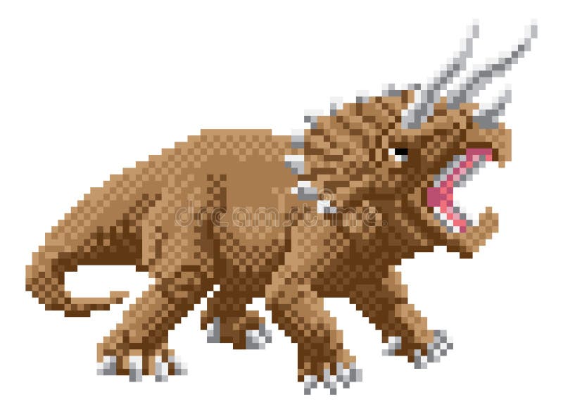 pixel arte dino personagens, 8 mordeu jogos dinossauros 24394816 Vetor no  Vecteezy