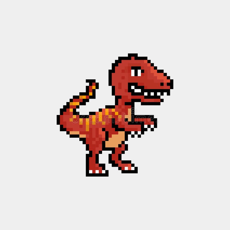 pixel t rex game