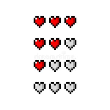 Vector Pixel Art Red Heart Games Stock Illustrations – 63 Vector Pixel ...