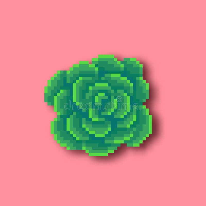 Кактус пиксельный рисунок