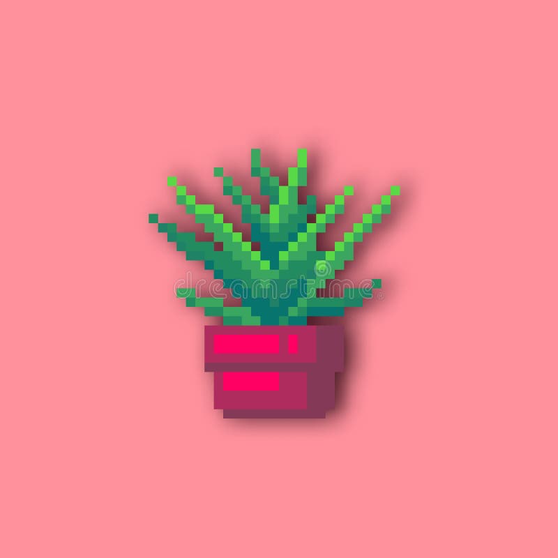 Кактус пиксельный рисунок