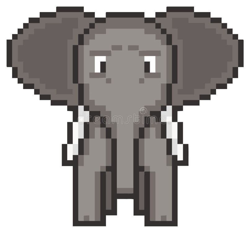 Pixel art elephant.