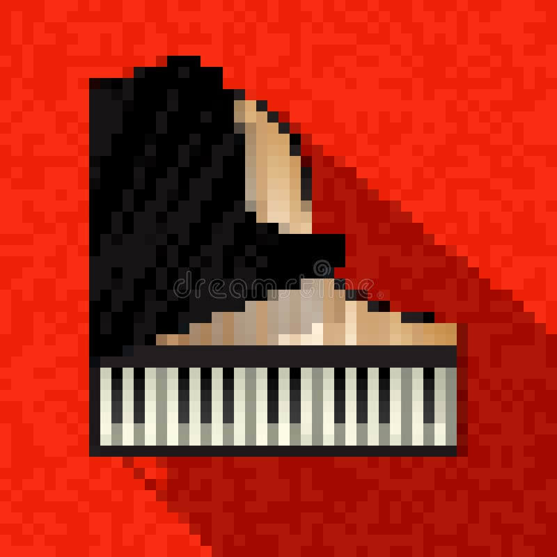 pixel arte ilustração piano. pixelizada piano. piano música ícone  pixelizada para a pixel arte jogos e ícone para local na rede Internet e  vídeo jogo. velho escola retrô. 27791293 Vetor no Vecteezy