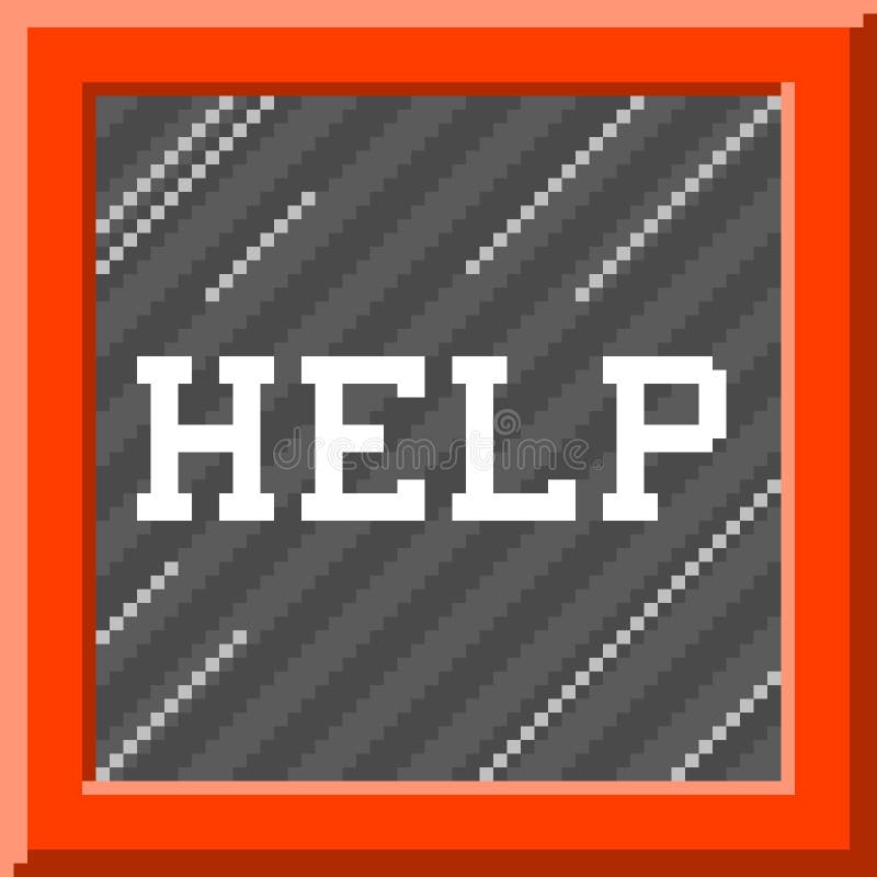 pixel Art Help Message di 8 bit in contenitore di vetro di emergenza Vettore EPS8 royalty illustrazione gratis pixel Art Help Message di 8 bit in contenitore di vetro di emergenza Vettore EPS8 royalty illustrazione gratis