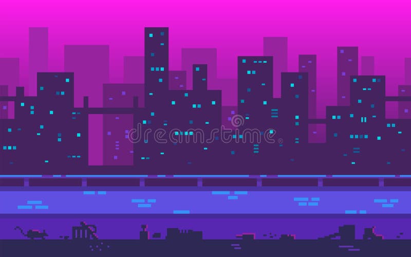 Free City Backgrounds Pixel Art Download 