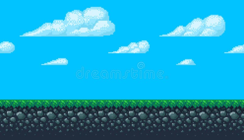 Hãy đắm mình trong không gian màu sắc tuyệt đẹp của Pixel Art Seamless Background with Sky and Ground. Thiết kế cực kỳ độc đáo và ấn tượng này chắc chắn sẽ khiến bạn cảm thấy thích thú và muốn sở hữu ngay.