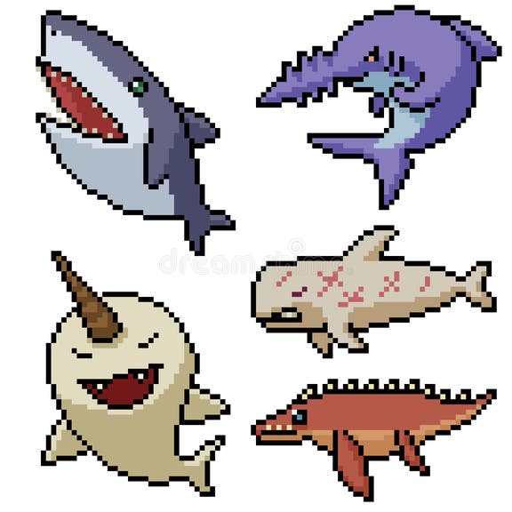 Pixel Art Icon Fish Stock Illustrations – 865 Pixel Art Icon Fish Stock ...