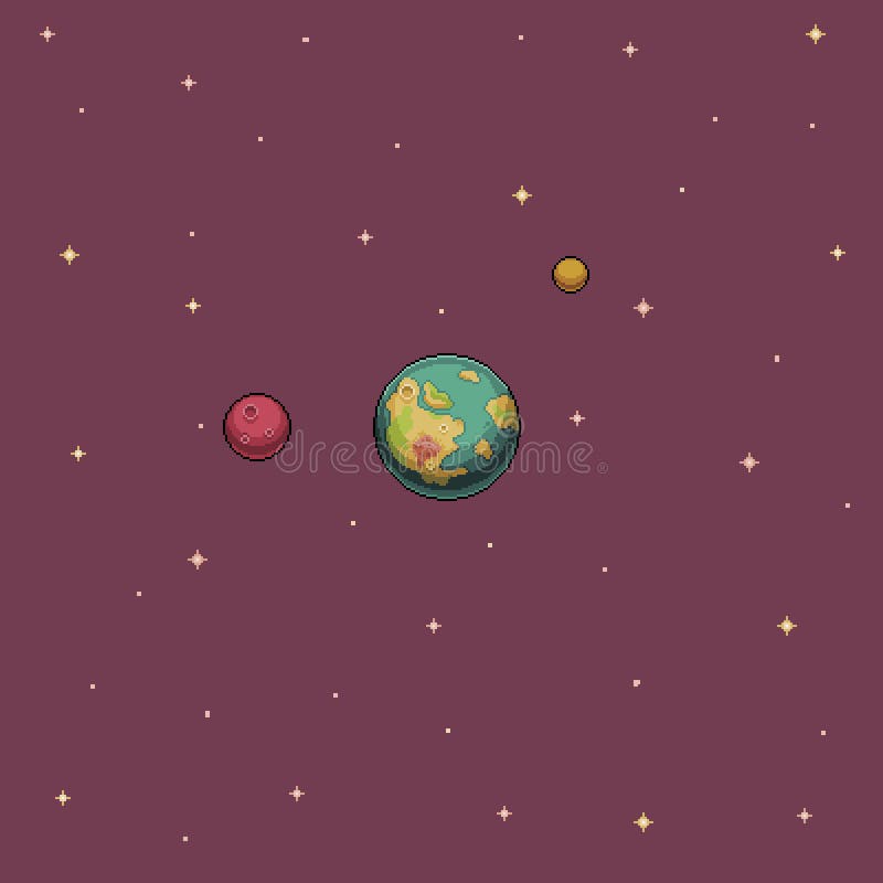 Pixel Art Wallpaper Planet and Stars in Space 8bit Stock Vector - Illustration of computer, cartoon: 240004077 Pixel Art Wallpaper Planet and Stars in Space 8bit Stock Vector - Illustration of computer, cartoon: 240004077